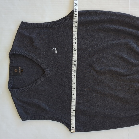 F/X Fusion V-Neck Embroidered Sweater Vest MEDIUM Gray Charcoal - Picture 13 of 15